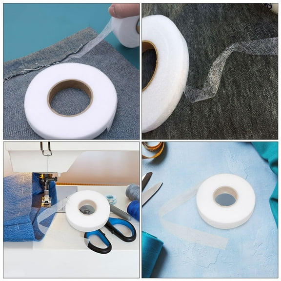 AURARMLET Iron on Double Sided Hemming Tape for Pants Clothes and Curtains White Strong Fabric Bond