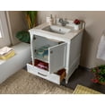 thumbnail image 3 of Nera Collection 30'' White Bathroom Vanity with Quartz Countertop and Sink, 3 of 10