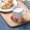 thumbnail image 5 of Coolnut Cute Elephant Coaster, Drinks Round Absorbent Stone Set with Ceramic Stone and Cork Base, Tabletop Protection Mats and Cups Place for 2PCS Home Decor, 5 of 6