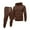 Coffee #5, variant on Zimjoy Mens Sweatsuit Workout Track Suits Mens Casual Hooded Sweatshirt and Sweatpant Fall Sweatpants Set with Pockets, Navy L