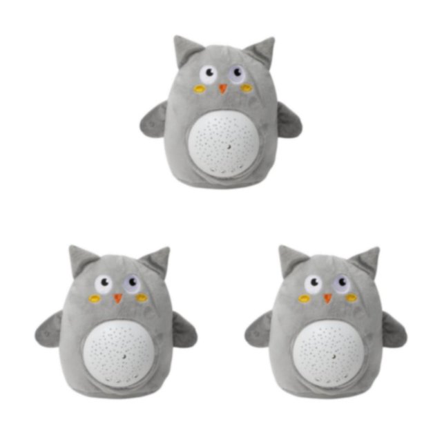 Guardoinrt Stuffed Animal Plush Toys with Night Projector and Music Light Owl 3Set