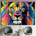 thumbnail image 5 of Colorful Printed, Canvas, 3D Canvas, Large Printed Canvas, Modern Canvas, Abstract Art, Lion Canvas Decor, Colorful Lion Canvas Art, Canvas Wall Decor - Natural Framed, 5 of 9