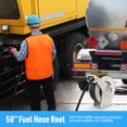 thumbnail image 6 of EastVita 3/4"x50" Fuel Hose Reel with Fueling Nozzle,Retractable Heavy Duty Steel Construction Reel,300PSI Industrial Auto Swivel,Diesel Hose Reel,with Cover Waterproof, 6 of 8