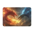 thumbnail image 2 of Front Door Mat Indoor Outdoor Outside Entrance - 16*24in Washable Red And Blue Fire Dragon B Thin Bathroom Rugs Fit Under Door, Bath Rugs for Bathroom, Kitchen Rugs Mats for Floor, 2 of 6
