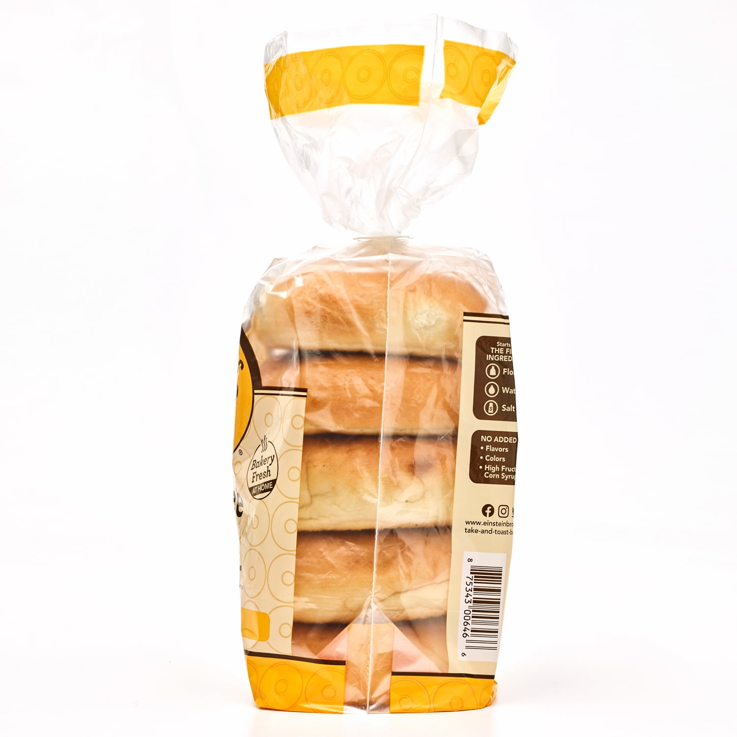 Einstein Bros Bagels Take & Toast, Plain Bagel, 5 Count, 18.5oz Bag