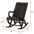 thumbnail image 3 of ACME Triton Wooden Arm Rocking Chair in Espresso and Walnut, 3 of 3