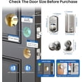 thumbnail image 3 of Veise Fingerprint Door Lock with 2 Knobs, Keyless Entry Door Lock with Knob, Electronic Keypad Deadbolt, Waterproof, Easy Installation, Satin Nickel, 3 of 8