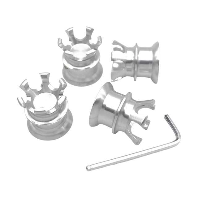 4 piezas de cubierta de perno de motocicleta corona de aluminio para Plata Sharpla Cubierta de perno de cabeza