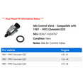 thumbnail image 2 of Idle Control Valve - Compatible with 1987 - 1995 Chevy G20 1988 1989 1990 1991 1992 1993 1994, 2 of 2