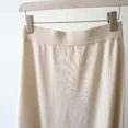 thumbnail image 5 of Falda midi de punto de talle alto y pierna recta de color liso minimalista para mujer, de largo medio, con abertura lateral que cubre la cadera, 5 of 5
