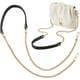 thumbnail image 1 of Cadena de hueso de serpiente de 47 pulgadas con piezas de hombro de cuero de PU, cadena de bolso de metal plana dorada, cadena de bolso, cadena de bolso, correa de repuesto, 1 of 6