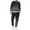 Dark Gray, variant on Mens Sweatsuits 2 Piece Big And Tall Long Sleeve Pullover Sweatshirts And Gradient Print Joggers Sweatpants Fall Casual Tracksuits