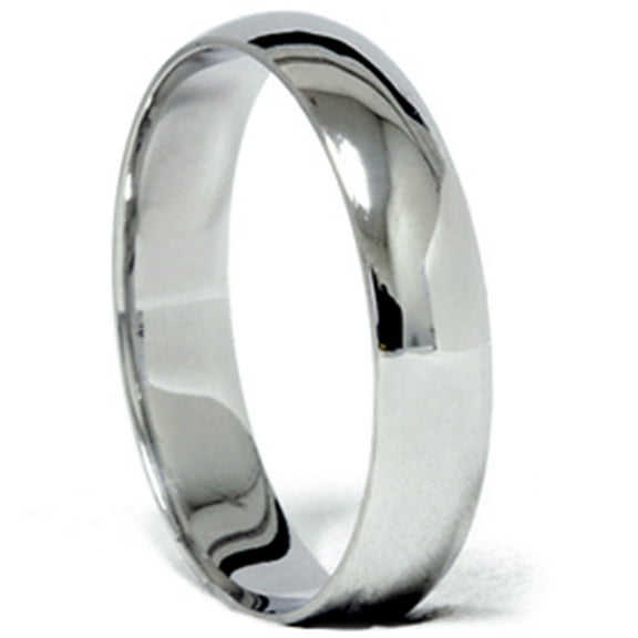Pompeii 5mm Plain Polished Platinum Comfort Wedding Ring (,)