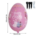 thumbnail image 3 of ddioayh Easter PVC Inflatable Eggs Outdoor Decoration with Bunny Design Easy Inflate Deflate Portable Waterproof for Patio Garden Party, 3 of 6