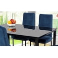 thumbnail image 2 of Comedor Troya 6 MOBILKRAFT Azul Sillas Tubulares Cubierta de Cristal, 2 of 3