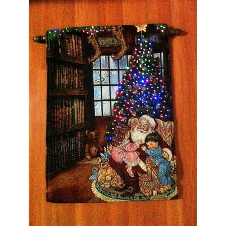 Lightahead A Hug To Santa Christmas Tapestry Blinking Fiber Optic Xmas Eve Wall Hanging Picture 13x18 Lightahead A Hug To Santa Christmas Tapestry Blinking Fiber Optic Xmas Eve Wall Hanging Picture 13x18