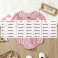 thumbnail image 3 of larppty Baby Girl Fall Outfits Long Sleeve Bubble Romper Infant Clothes | Peter Pan Collar Shirt ,Ruffle ,Newborn Outfit ,Infant Clothes Bodysuit,Toddler girl Jumpsuit, 3 of 7