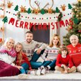 thumbnail image 6 of 3Pcs Felt Christmas Garland Banner Set, Reindeer Christmas Tree Merry Christmas Letter Bunting with Pom Pom Garland, Non-woven Hanging Decor for Mantel Wall Fireplace Holiday Party Decoration, 6 of 6