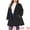 Black, variant on DARING DIVA Women's Plus Size A Line Notched Lapel Double Breasted Coat 4X Khaki