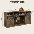 thumbnail image 3 of FunniHomi TV Stand Sliding Barn Door Modern&Farmhouse Wood Entertainment Center Storage Cabinet Table Living Room with Adjustable Shelves for TVs Up to 65", 3 of 6