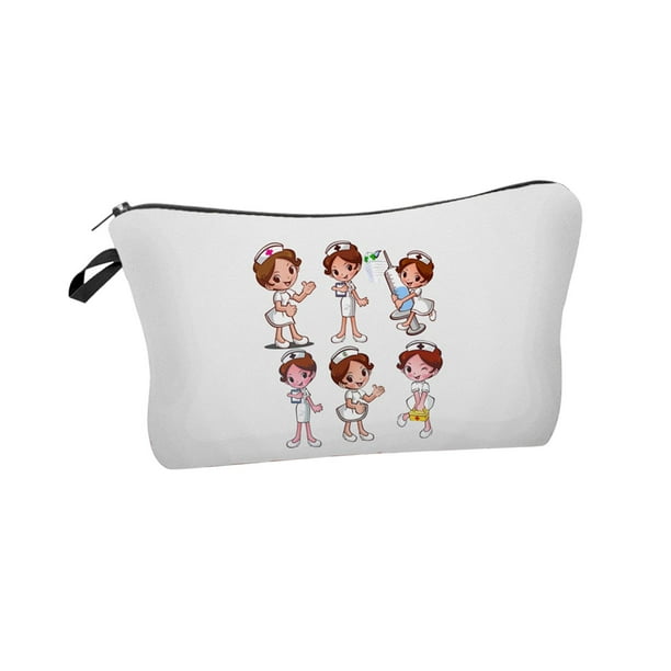Bolsa de Cosméticos Estuche de Almacenamiento Cartera Bolsa de Cosméticos Bolsa de Aseo Viaje Al Aire Libre Mujeres Hombres Cepillo Enfermera Regalo D