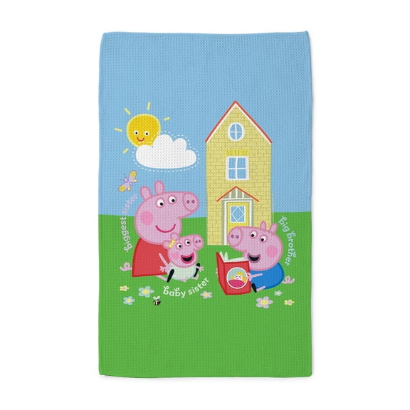 CafePress - Peppa Pig: Siblings - Tea Towel
