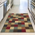 thumbnail image 7 of Ottomanson 2'7" x 5' Area Rug – Non-Slip Low Pile Stain Resistant Rug for Bedroom & Entryway, Checkered Multicolor, 7 of 7