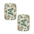 thumbnail image 2 of FOR U DESIGNS Boho Mandala Butterfly Green Print Stool Covers Rectangle 2 Pack Washable Pub Counter Bar Stool Covers Anti-Dust Vanity Chair Cover Bench Seat Protector with Elastic Band, 2 of 9