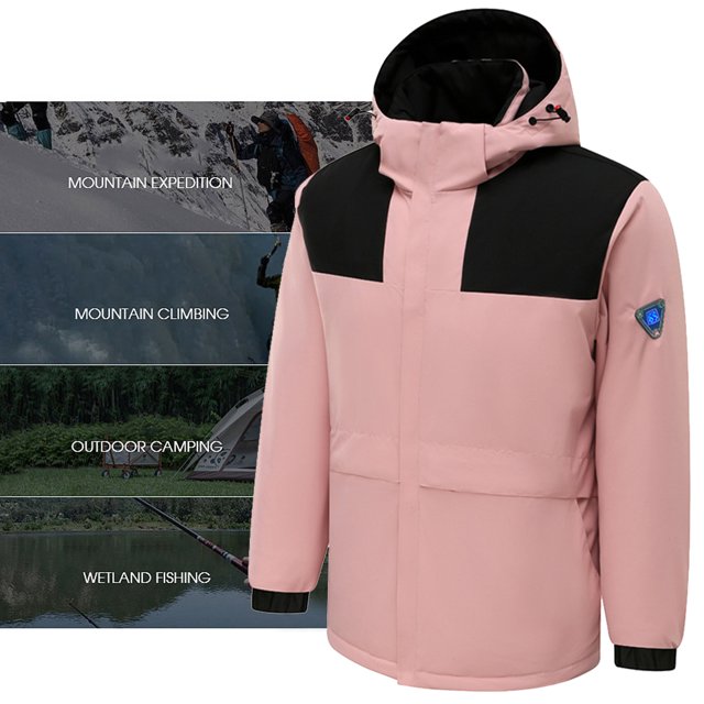 Chaquetas térmicas con aislamiento y carga USB, abrigo con cremallera y capucha para hombres y mujeres