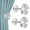Silver, variant on KOLAKO Curtain Holdbacks, Metal Small Drapery Tieback Hook , Wall Mounted Decorative Curtain Hold Backs Round Medallion for Living Room, Bedroom, Kitchen, 2 Pack, Silver