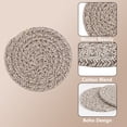 thumbnail image 5 of 8 Pack Boho Drink Coasters with Holder – Round Absorbent Braid Woven Coasters, Rustic Cup Mats Tabletop Bar Decor for Coffee, Drinks and Glassware (Grey), 5 of 6