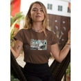 thumbnail image 2 of Retro Futuristic Collage T-Shirt Women -Image by Shutterstock, Female x-Large, 2 of 4