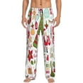 thumbnail image 2 of Lsque Snowflakes Santa Claus Print Men's Pajama Pants, Lounge Pant - Comfortable Home Wear,Elastic Waistband, Stylish Design-X-Large, 2 of 9