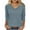 Light Blue, variant on HUJlwoi 3/4 Length Sleeve Womens Tops Casual Fashion V Neck Blouse Solid Color Knit Ribbed Sweater Fall Loose Shirt
