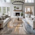 thumbnail image 3 of 6'x9' Area Rugs, Grey Golden Indoor Outdoor Area Rug for Living Room Bedroom, Modern Oil Painting Abstract Washable Bathroom Rugs Kitchen Floor Carpet Mats Home Decor Aesthetic, 3 of 8