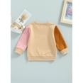 thumbnail image 4 of Baby Toddler Girls Long Sleeve Sweatshirt Letter Print Round Neck Pullover Top for Fall Winter, 4 of 9