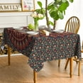 thumbnail image 3 of Indianhippie Rectangular Tablecloth 60x84 Inch, Boho Bohemian Psychedelic PeacockMandala Washable Seasonal Table Cover for Party Picnic Dinner Decor, 3 of 6