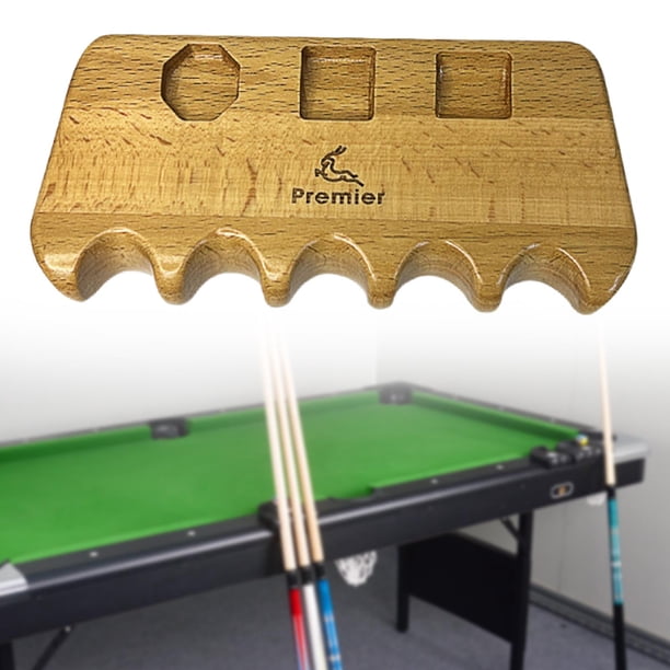 Support De Queues De Billard Pour 8 Queues - Étagère Rétro Stable En Bois Massif Avec Rangement Accessoires