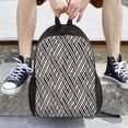 thumbnail image 5 of Lafuoo Black White Stripes Pattern Single-sided Backpack, Waterproof with Computer Compartment, Suitable for Business, Travel, Sports-One Size, 5 of 6