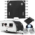 thumbnail image 1 of RV Towing Cover Maso Caravan Covers Protector for Motorhome Waterproof Nylon 86.6 x 68.9 Inch Black, 1 of 7