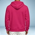 thumbnail image 4 of cfhntfmh Mens Zip up Sweatshirt Casual Drawstring Long Sleeve Hooded Jackets with Pockets Fall Trendy Clothing (Hot Pink,Small), 4 of 7