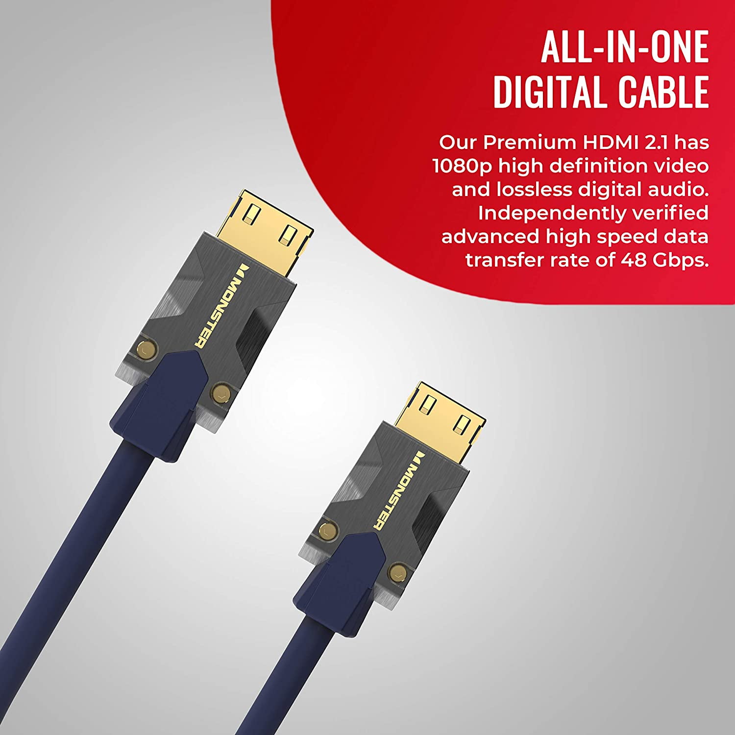 Monster HDMI 4K HDMI Ultra High-Speed Rose Gold 2.1 Cable – 21