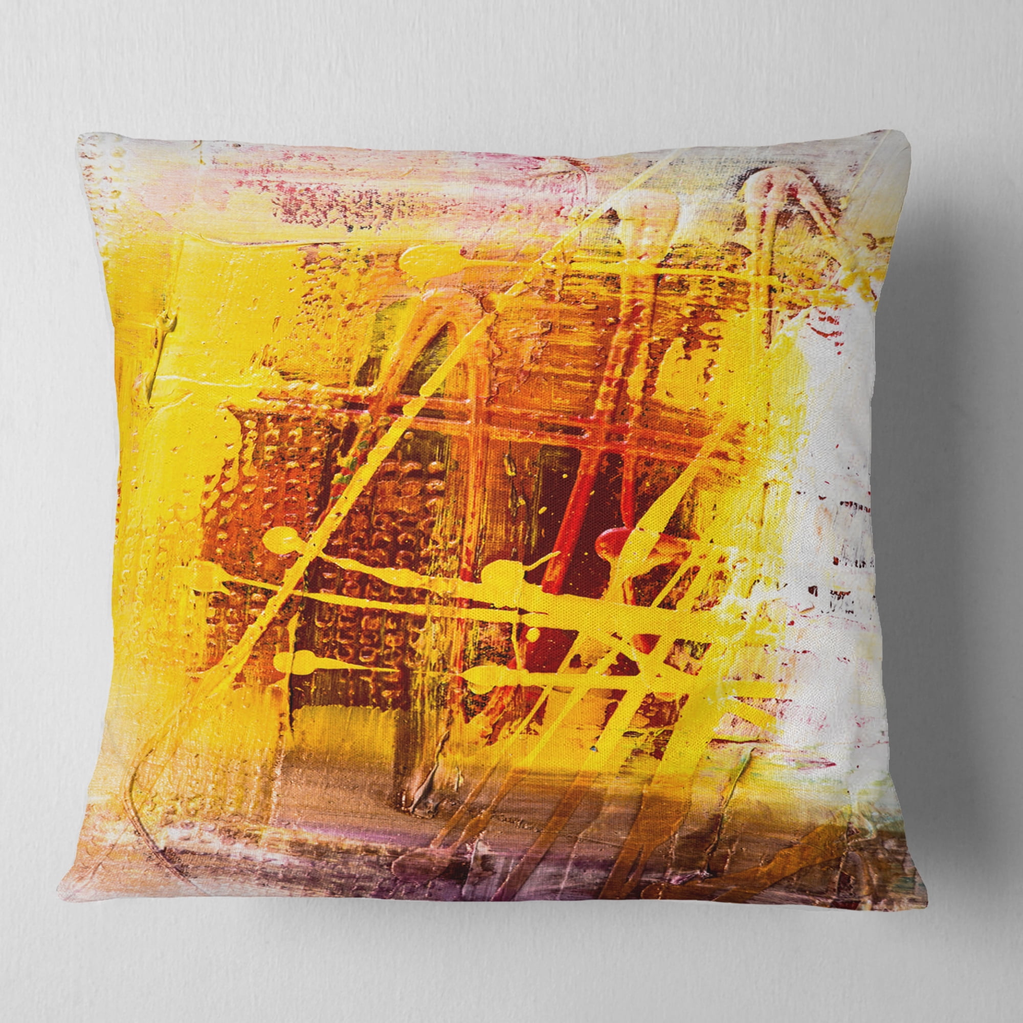Designart Abstract Buddha Art - Abstract Throw Pillow - 18x18
