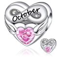 thumbnail image 1 of Cuentas de plata esterlina 925 para mujer, abalorios de la serie Angel Mom Family Love Heart, compatibles con pulseras Pandora originales, regalo de joyería artesanal, novedad, 1 of 4