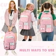 thumbnail image 6 of DAKIMOE School Backpack for Teens Cute Girlish Middle High School Bookbag Large Capacity Lightweight Waterproof Daypack for College Students, Pink, 6 of 7