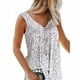 thumbnail image 2 of Tanktop Sin Mangas Estampado Sin Mangas Camiseta Con Cuello En V Mujer Chaleco De Verano, Blanco, M Inevent AP002122-42, 2 of 7