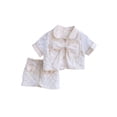 thumbnail image 2 of Sonducket Conjunto de y camiseta de manga corta con cuello vuelto para niñas, evento de banquete de verano, Kit de camisetas de algodón conjuntos de ropa 110cm, 2 of 6