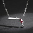 thumbnail image 2 of Collier Vin Amour Vin Acclamations Pendentif Cœur en Émail Rouge Collier Bijou Cadeau, 2 of 3