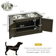 thumbnail image 6 of GVN Dog Bowls,Pet Feeder Cat Food Stand,Elevated Dog Bowls with Storage, Two Stainless Steel Bowls, Coffee, 6 of 8