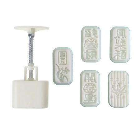 

Sorrowso 30g Mid-Autumn Festival DIY Mooncake Mold Hand-Pressure Rectangle Pattern Pieces
